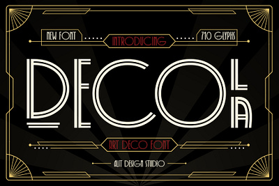 Decola Art Deco Typeface deco design font fonts letteing typeface