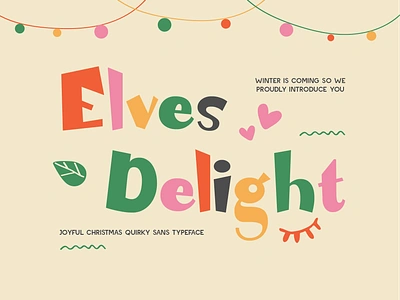 Elves Delight - Christmas Decorative Display | Free Font branding cartoon christmas christmas font comic design font free font graphic design illustration logo modern playful font playful typography type design typeface typography ui