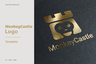 MonkeyCastle castle design graphic design illustration logo monk monkey