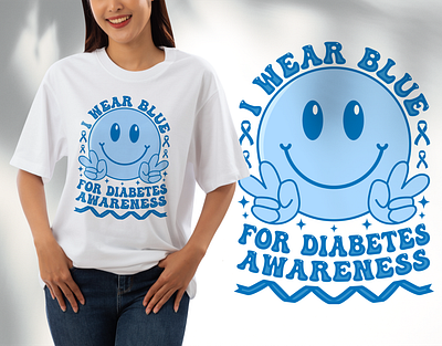 DIABETES AWARENESS T-SHIRT DESIGN bluecircle customtshirts diabetesawareness diabetesawareness2024 diabetescare diabetescommunity diabetesdesign diabeteslife diabetesmatters diabetesstrong diabetessupport diabetestshirt diabeteswarrior fashion healthawareness healthiswealth illustration spreadawareness tshirtforacause type1diabetes