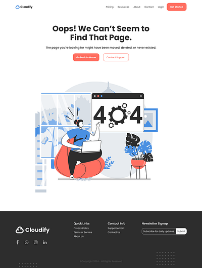 404-Not found Page SaaS Design Ideas branding design figma graphic design hero section home page homepage illustration landing page landingpage logo saas typography ui ux vector