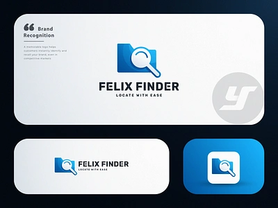 FELIX FINDER Logo Design app branding colourful creative finder folder gradient graphic design logo logo designer modern ui ux