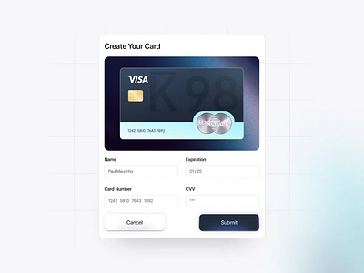 💳 Create Your Card bank banking card banking clean cleanui component creditcard dailyui debit design finance fintech minimalist payment saas transaction ui uidesign uiinspiration ux