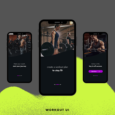 Fitness UI app branding dailyui design graphic design illustration logo ui ux vector