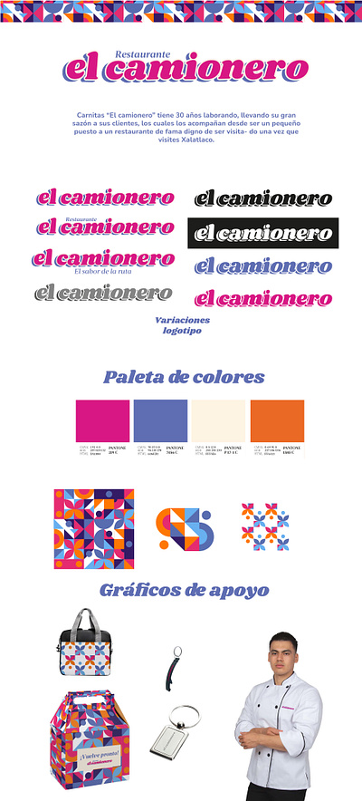 Brand identity "El camionero" brand identity graphic design restaurant