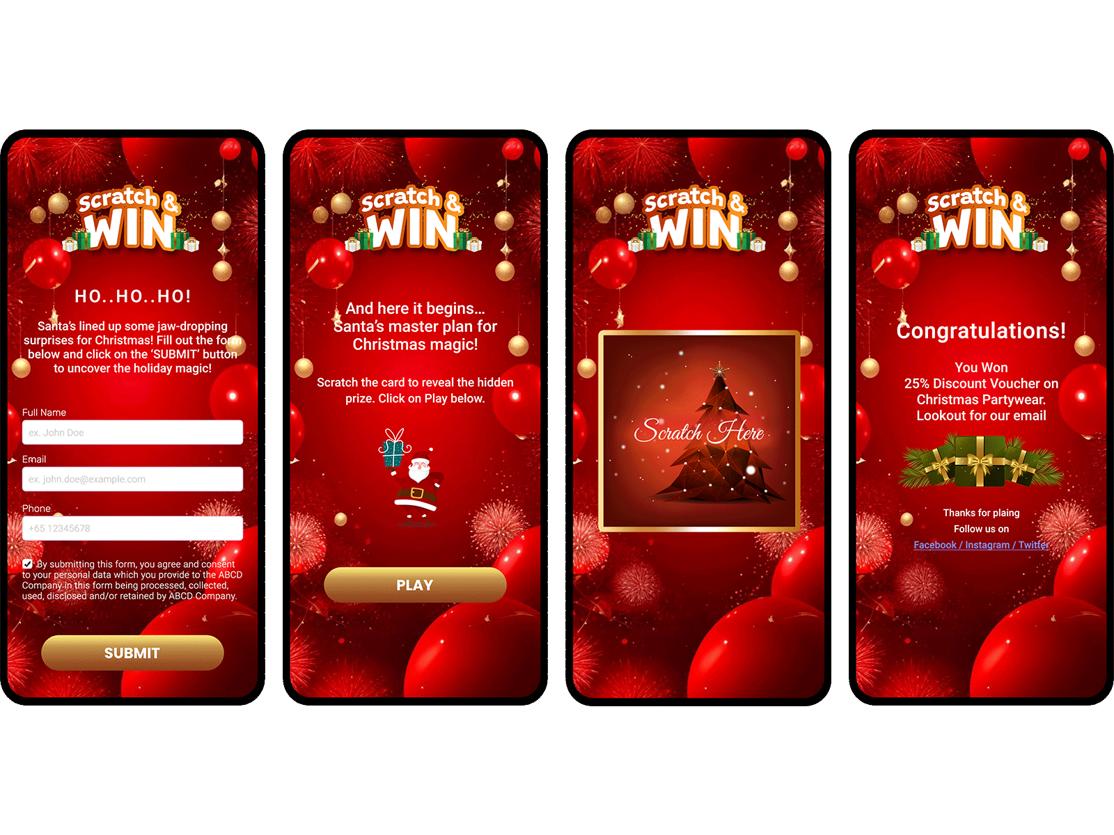 Christmas Scratch-n-Win Campaign branding customer engagement customer retention digital gift voucher digital marketing digital voucher e commerce gamification gift voucher loyalty program online promotion reward management scratch and win voucher vouchermatic