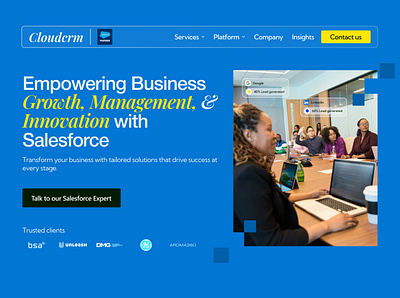 Salesforce Landing page design brandind landing page lead generation sale design salesforce ui design visual design