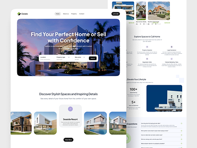 Real Estate Website Design product real estate ui ux web website