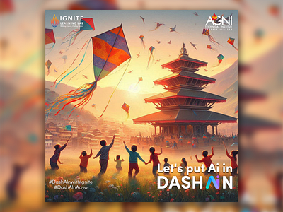 Graphic Design for Ignite Learning Lab branding dashain graphic design