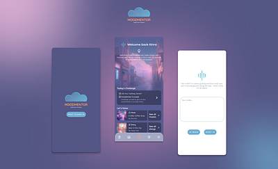 MoodMentor Mobile App mobile design mood ui