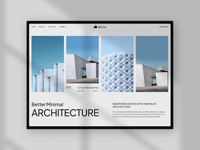 Minimal Architecture Framer Landing Page architecture clean figma framer landing page minimal no code ui ux website website design