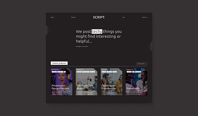 XCRIPT. - Tech Hub Web Design hub technology ui web design