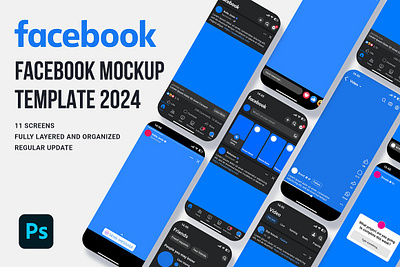 Facebook Template Mockup 2024 facebook facebook ad template facebook ads facebook cover facebook mockup facebook post facebook template mockup 2024 social media template story template