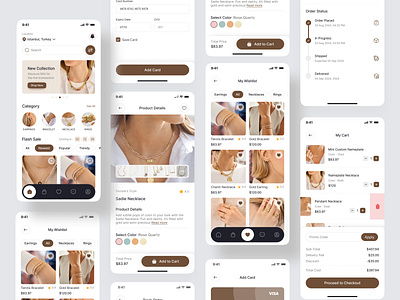 Jewelry E-commerce Store Mobile App Design app design app ui ios jewellery jewelry jewelry app jewelry app inspiration jewelry shopping app jewelry store app design luxury app design mobile design online market online shop ornaments store shoop store ui ux