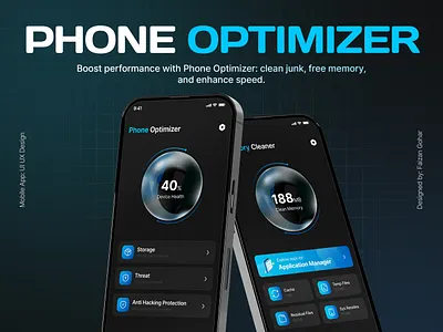 Phone Optimizer App Design mobile app mobile ui design phone clean phone cleaner phone optimizer ui ui design