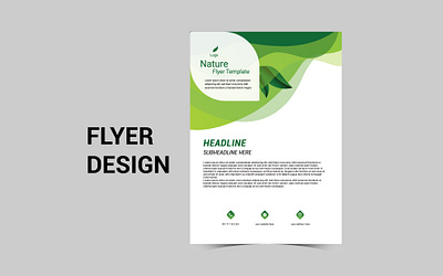 Nature flyer template print design