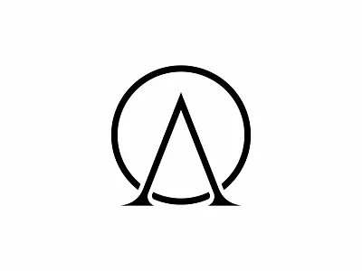 A + Ring Logo Design icon letter lettermark logo mark minimalist monogram symbol type typography