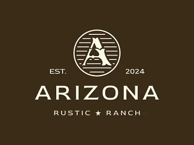 A Logo american cowboy icon letter lettermark logo mark monogram ranch rustic states symbol texas type western