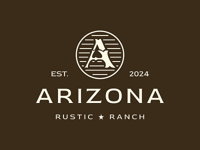 A Logo american cowboy icon letter lettermark logo mark monogram ranch rustic states symbol texas type western