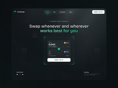 Crypto Swap banking bitcoin blockchain bridge crypto crypto swap cryptocurrency currency exchange dark defi eth exchange finance fintech money changer swap trade ui design ui ux uniswap