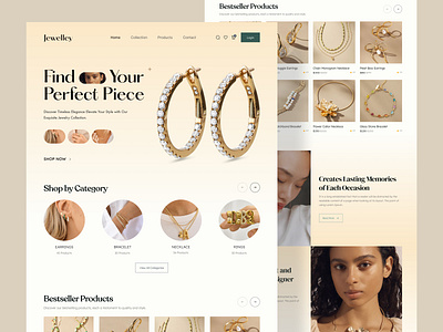 Jewelry Store Mobile App Design app design ecommerce elegant jewelry shop jewellery jewelry shop landing page jewelrywebsite jewerly landing page landingpage landingpagedesign modernecommerce online jewelry store online store shop store ui uiuxdesign ux web design website