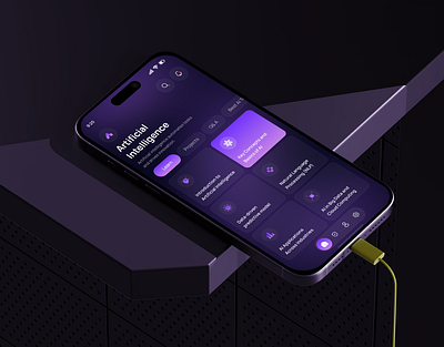 AI Mobile App - UI Design ai ai bot ai mobile app ai music app app development application artificial intelligence assistant b2b ios mobile app software technology uiux user interface