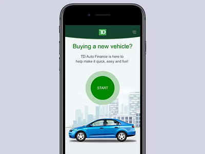 TD Wheels Car Financing app animation branding graphic design motion graphics ui