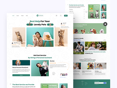 Pet Care - Website Design care design landingpage mobile app design mobile ui pet pet care ui webdesign website website design