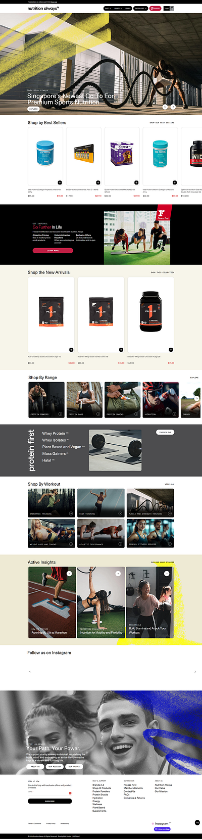 Nutrition Always Shopify Web Design by 23 Digital shopify web design web design