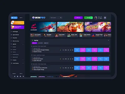 Winpro: Sports & Casino Betting UI - Figma betting casino design figma igaming sports ui uidesign