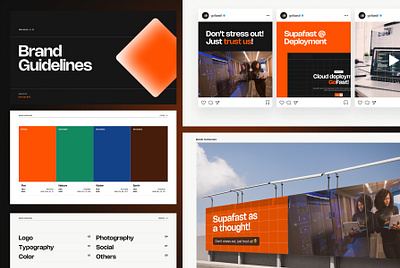 Branding: GoFastAPI's Brand Identity ads black brand branding dark mode design gofastapi guidelines logo orange social supafast typography