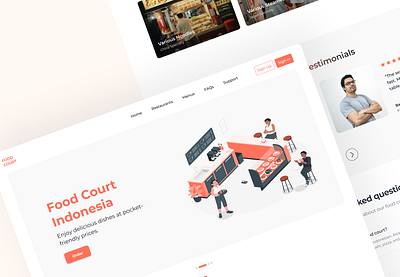 Food Court Landing Page design design ui figma food food court landing page ui ui design user interface ux