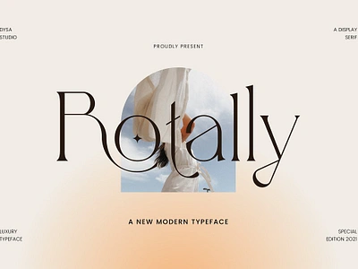 Rotally branding chic display elegant fashion feminine font fonts logo luxury magazine modern retro sans serif social media typeface typography vintage wedding