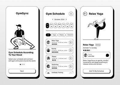 GymSync - Gym Schedule Mobile App gym mobile mobileapp ui workout