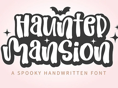 Haunted Mansion - Halloween font 70s font 80s font boho font bold font bubble font bubbly font cursive font groovy font halloween font handwritten font hippie font quirky font retro font scary font spooky font swirl font trendy font vintage font y2k