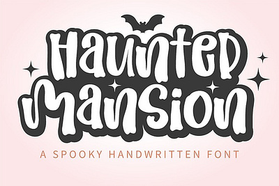 Haunted Mansion - Halloween font 70s font 80s font boho font bold font bubble font bubbly font cursive font groovy font halloween font handwritten font hippie font quirky font retro font scary font spooky font swirl font trendy font vintage font y2k