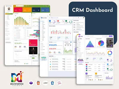 CRM Dashboard Template admin panel analytics application b2b crm dashboard layout sales sales analytics sales management salesforce site statistics web web design widget widgets