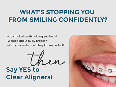 Dental Clear Aligners Poster Design- NJWEBDESIGNING adobe dental poster photoshop poster