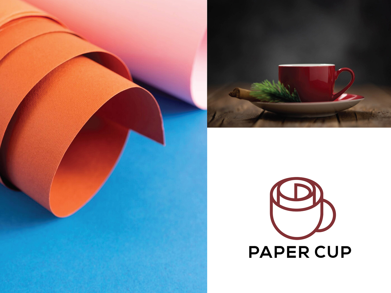paper cup logo by Nusrat on Dribbble