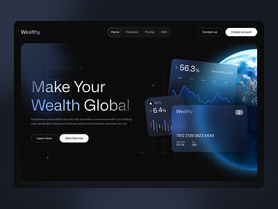 Financial Management Platform dashboard finances ui ux widgets