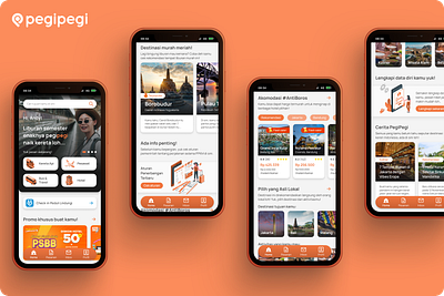 Designing Homepage of Pegi-pegi Mobile Apps branding design interface mobile app prototype ui