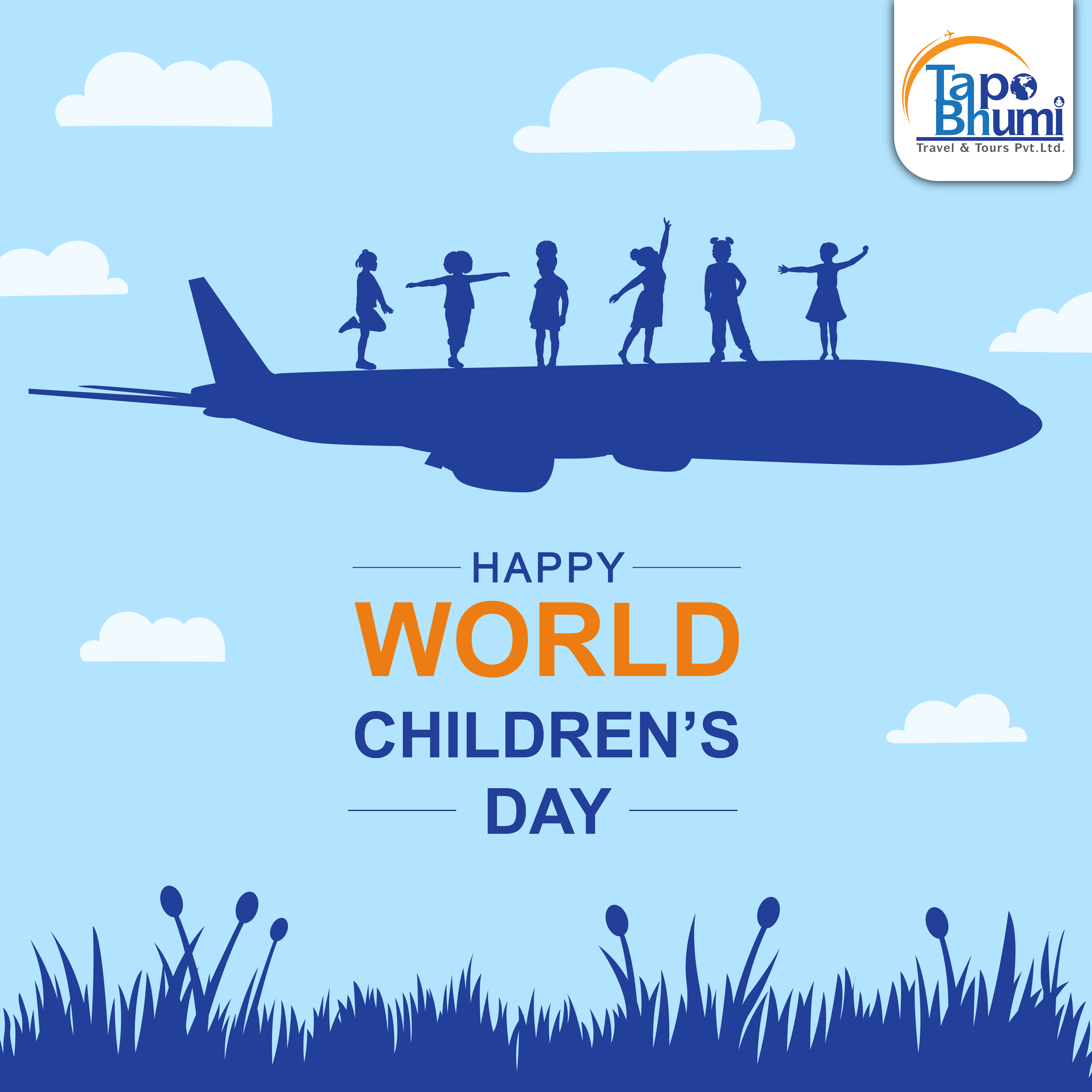 World Children's Day design graphic design illustration postdesign socialmediapost travel worldchildrensday