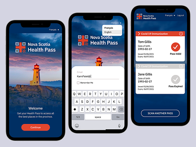 Nova Scotia Digital Health Pass animation branding graphic design logo motion graphics ui