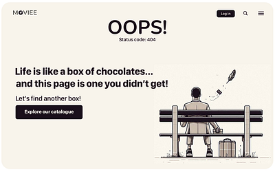 404 Error Page - Daily UI 008 Desktop 404 error page design desktop error message sketch streaming service ui ui challenge ui design usability ux design ux writing