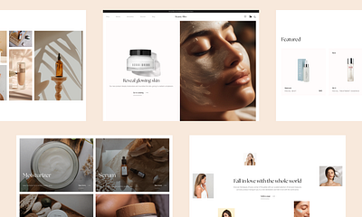 eCommerce Website Design for a Luxury Skincare beauty industry beauty products clean design cosmetic store cosmetics cozy website ecommerce fashion and beauty girl website makeup store design minimalism online beauty store online store skincare website web design