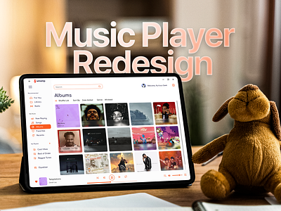 Music Player Redesign (Winamp Music Player) app graphic design music music player redesign ui