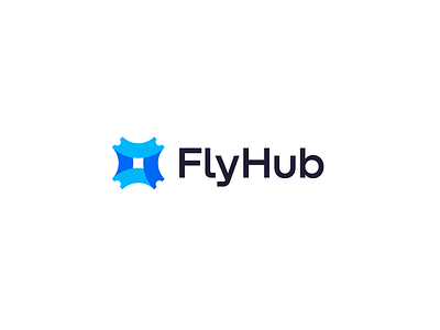 Fly Hub airport branding concept double meaning flight fly hub logo mark modern roxana niculescu simple ticket travel vacation