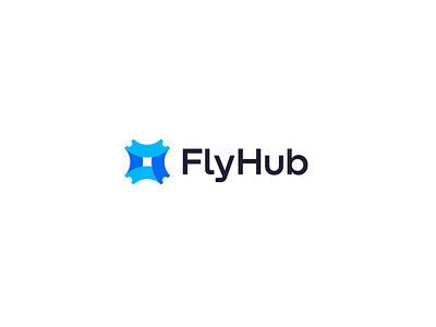 Fly Hub airport branding concept double meaning flight fly hub logo mark modern roxana niculescu simple ticket travel vacation