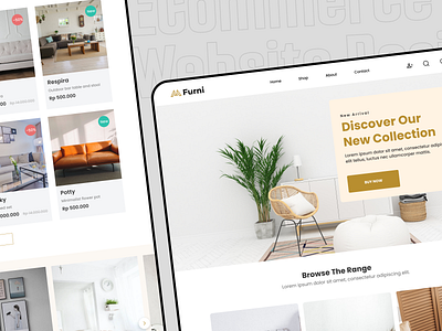 Furniture eCommerce Website Design chair ecommerce ecommerce landing page furniture furniture landingpage furniture store homedecor furniture store interior shopify shopify store shopify theme sofa web ui