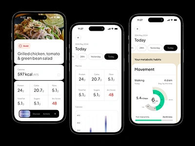 Food Scan App app dashboard design fitness food healthy minimal scan tracking ui ux